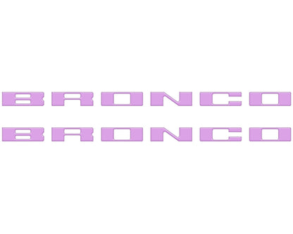 Bronco Running Board Letter Inserts/Overlays Fits 2021 - 2026 Ford Bronco - Speedlogix