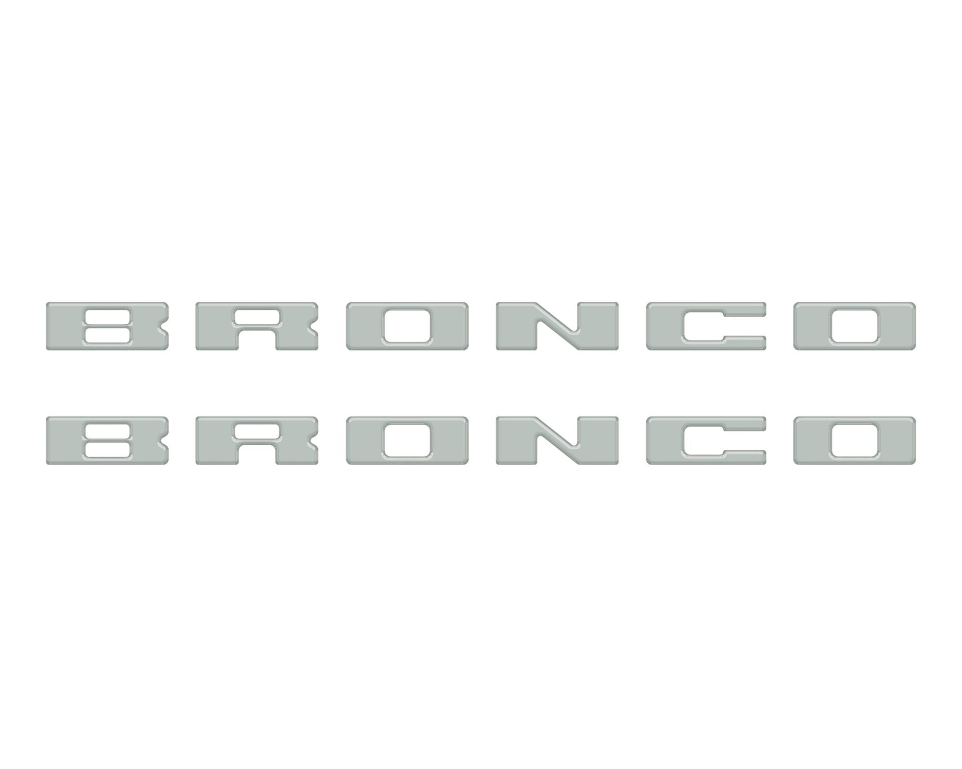 Bronco Running Board Letter Inserts/Overlays Fits 2021 - 2026 Ford Bronco - Speedlogix