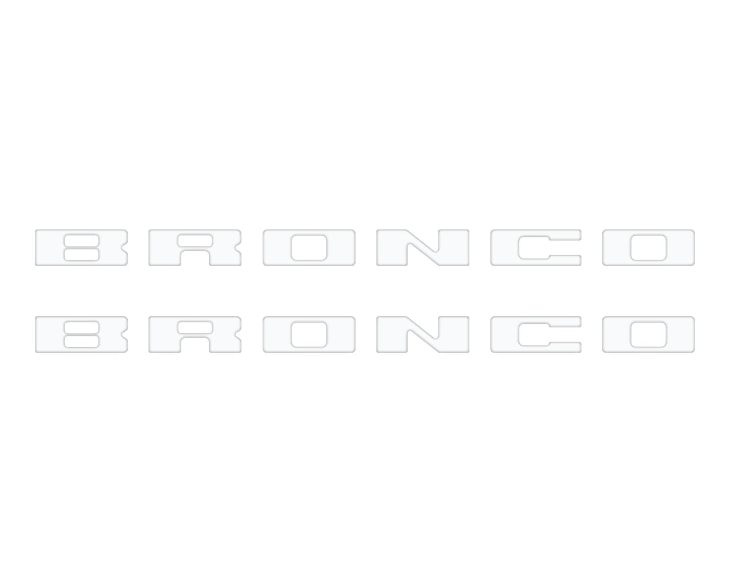 Bronco Running Board Letter Inserts/Overlays Fits 2021 - 2026 Ford Bronco - Speedlogix