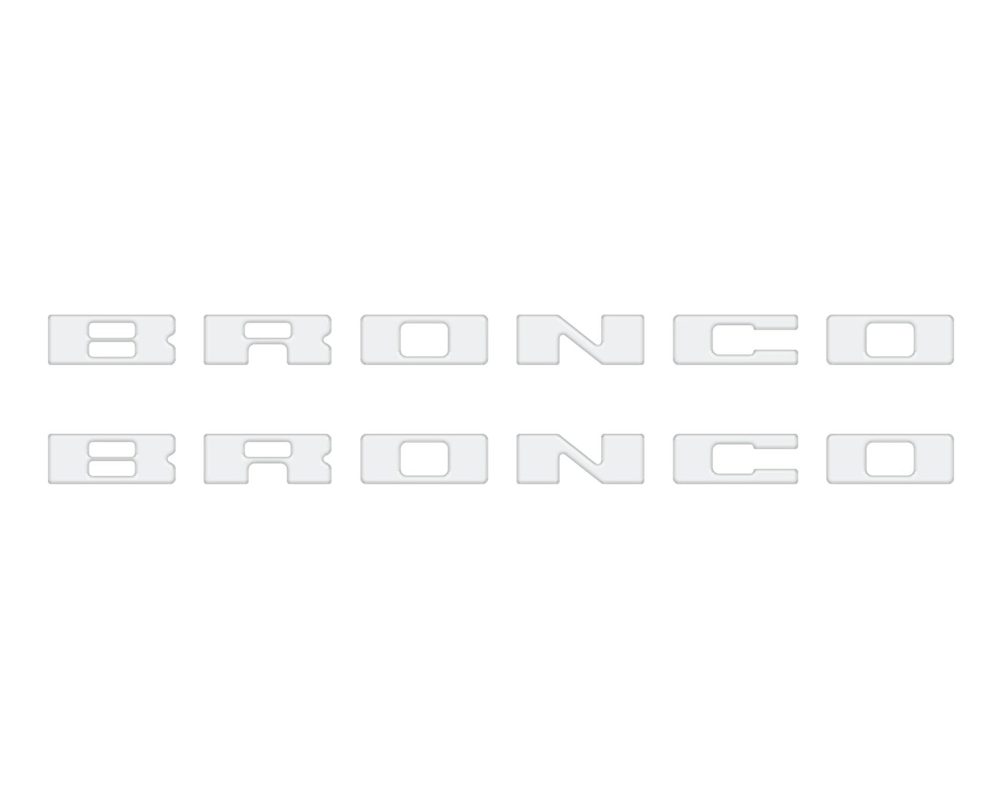 Bronco Running Board Letter Inserts/Overlays Fits 2021 - 2026 Ford Bronco - Speedlogix