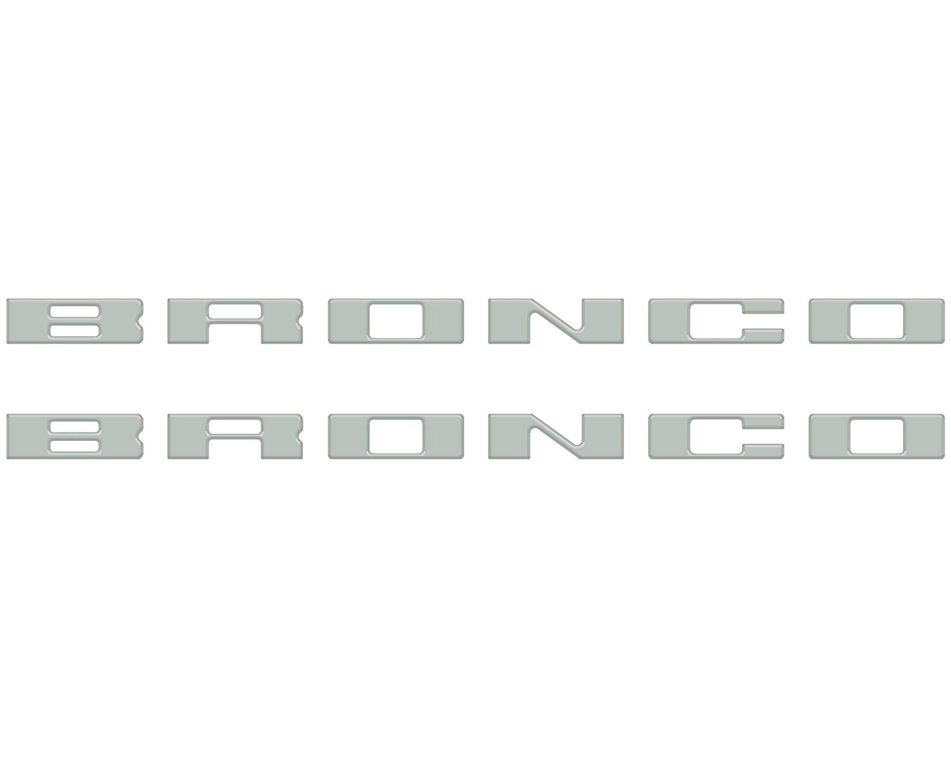 Bronco Running Board Letter Inserts/Overlays Fits 2021 - 2026 Ford Bronco - Speedlogix