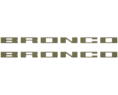 Bronco Running Board Letter Inserts/Overlays Fits 2021 - 2026 Ford Bronco - Speedlogix