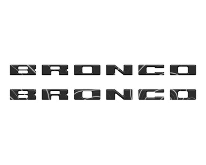 Bronco Running Board Letter Inserts/Overlays Fits 2021 - 2026 Ford Bronco - Speedlogix