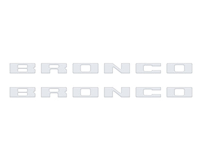 Bronco Running Board Letter Inserts/Overlays Fits 2021 - 2026 Ford Bronco - Speedlogix