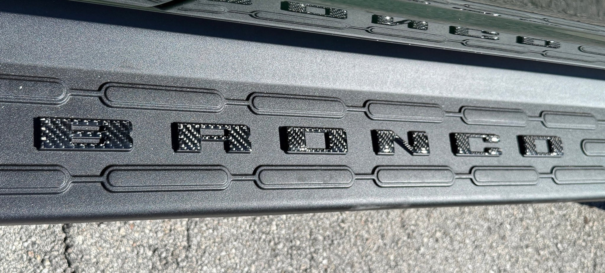 Bronco Running Board Letter Inserts/Overlays Fits 2021 - 2026 Ford Bronco - Speedlogix