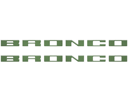 Bronco Running Board Letter Inserts/Overlays Fits 2021 - 2026 Ford Bronco - Speedlogix