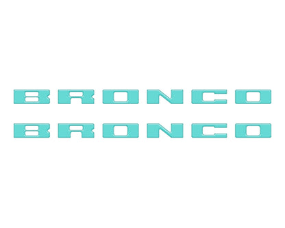 Bronco Running Board Letter Inserts/Overlays Fits 2021 - 2026 Ford Bronco - Speedlogix