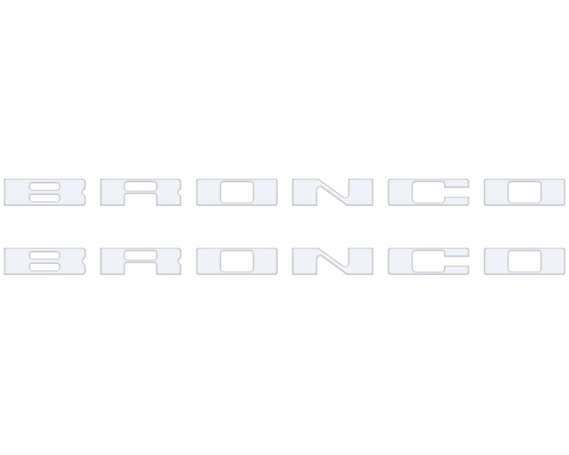 Bronco Running Board Letter Inserts/Overlays Fits 2021 - 2026 Ford Bronco - Speedlogix