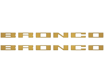 Bronco Running Board Letter Inserts/Overlays Fits 2021 - 2026 Ford Bronco - Speedlogix