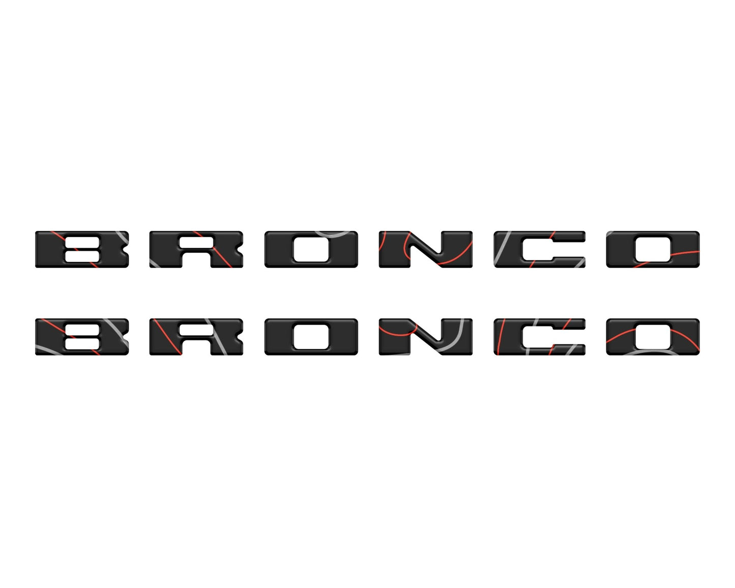 Bronco Running Board Letter Inserts/Overlays Fits 2021 - 2026 Ford Bronco - Speedlogix
