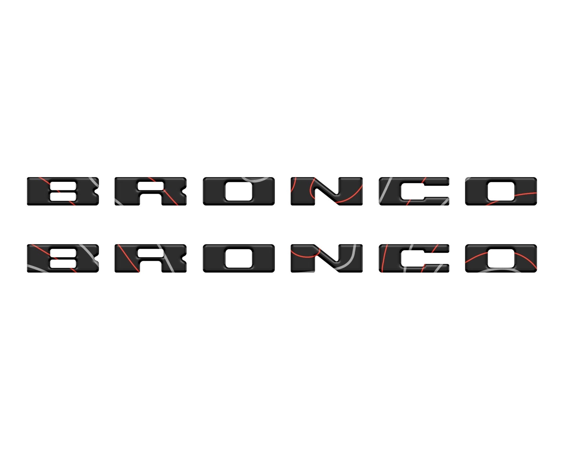 Bronco Running Board Letter Inserts/Overlays Fits 2021 - 2026 Ford Bronco - Speedlogix