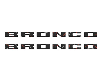Bronco Running Board Letter Inserts/Overlays Fits 2021 - 2026 Ford Bronco - Speedlogix