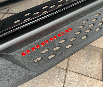 Bronco Running Board Letter Inserts/Overlays Fits 2021 - 2026 Ford Bronco - Speedlogix