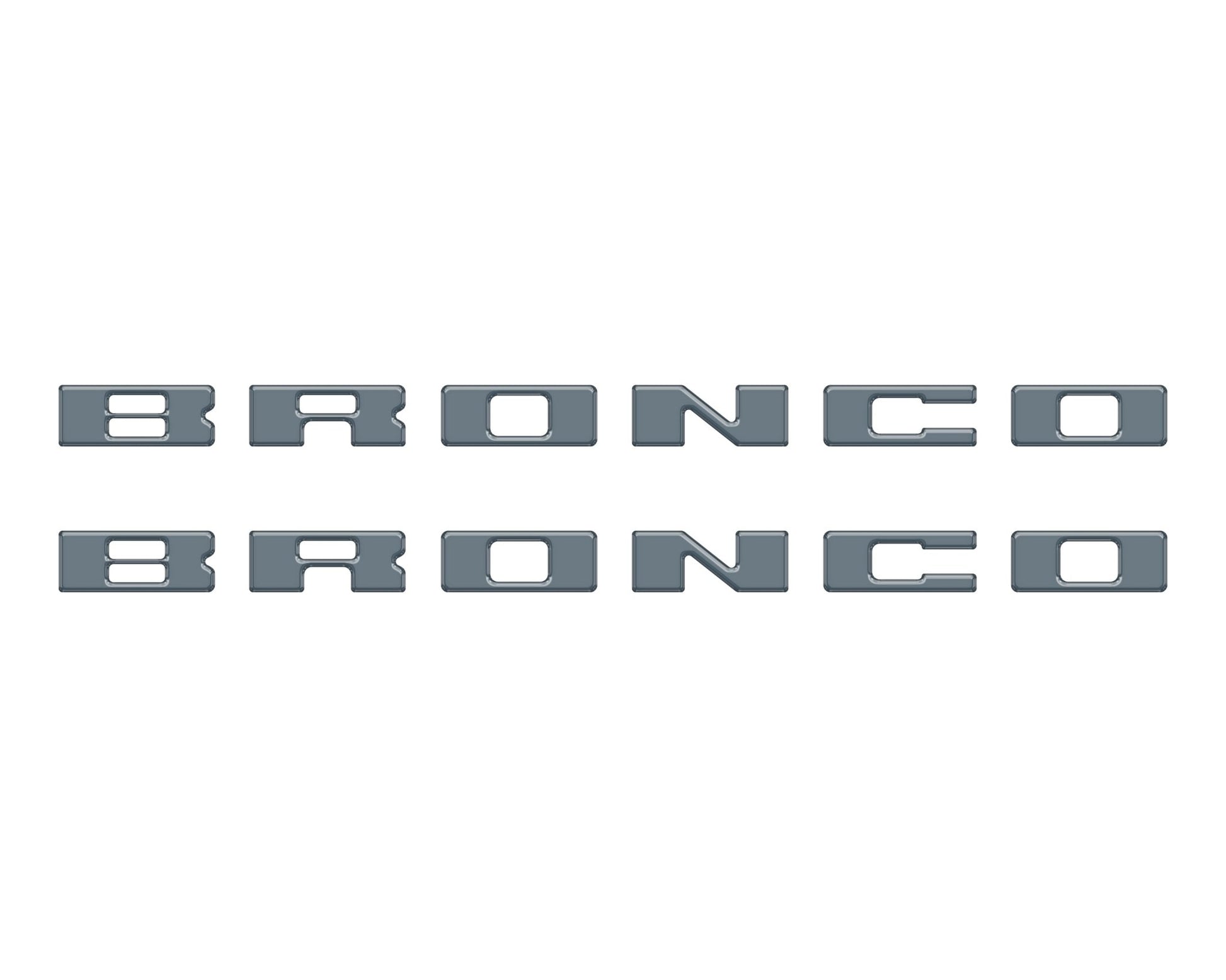 Bronco Running Board Letter Inserts/Overlays Fits 2021 - 2026 Ford Bronco - Speedlogix