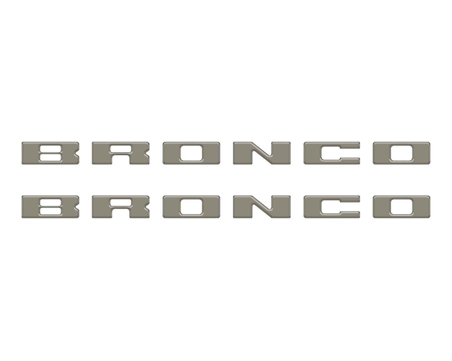 Bronco Running Board Letter Inserts/Overlays Fits 2021 - 2026 Ford Bronco - Speedlogix