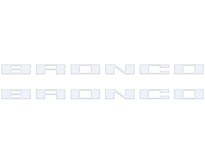 Bronco Running Board Letter Inserts/Overlays Fits 2021 - 2026 Ford Bronco - Speedlogix
