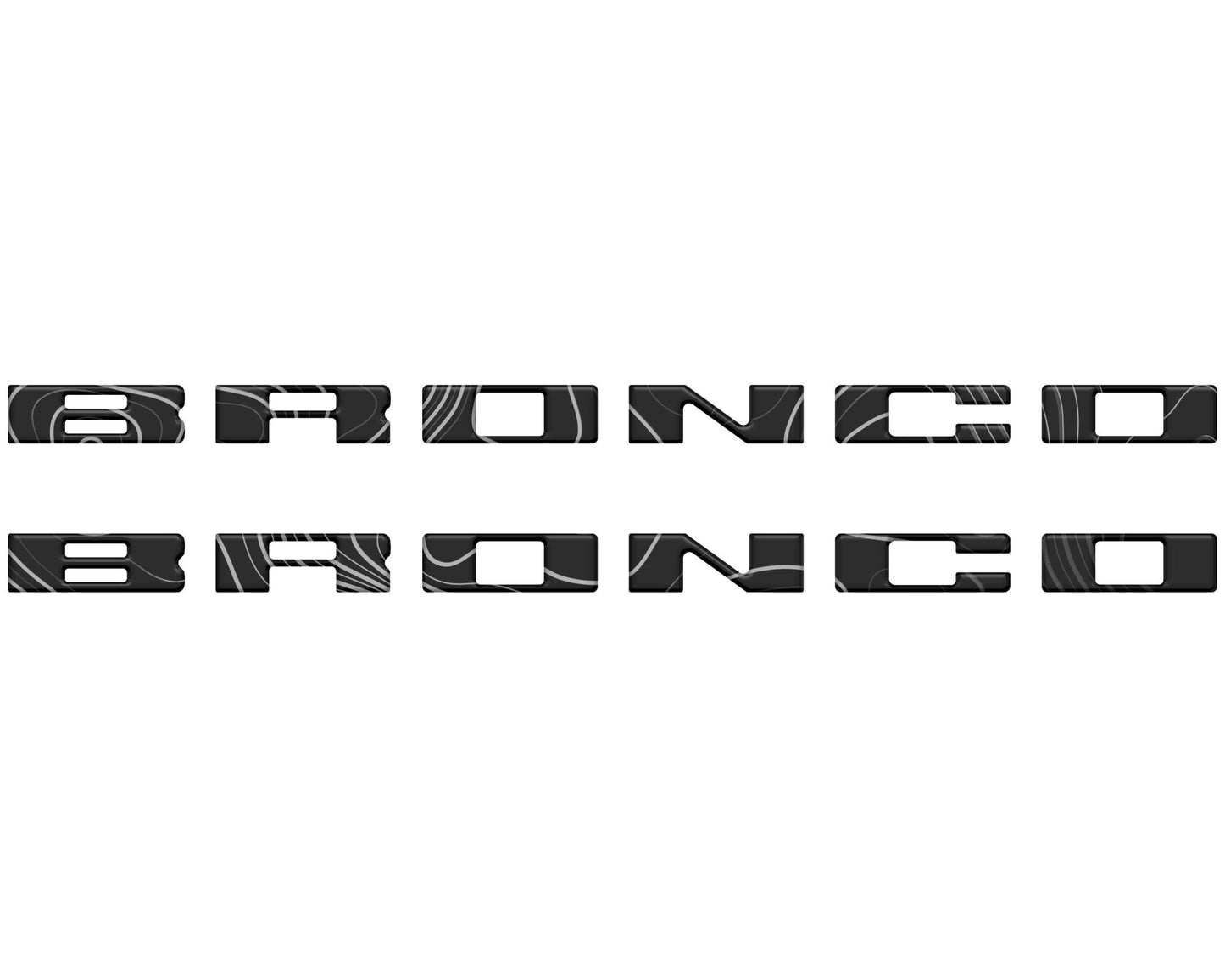 Bronco Running Board Letter Inserts/Overlays Fits 2021 - 2026 Ford Bronco - Speedlogix