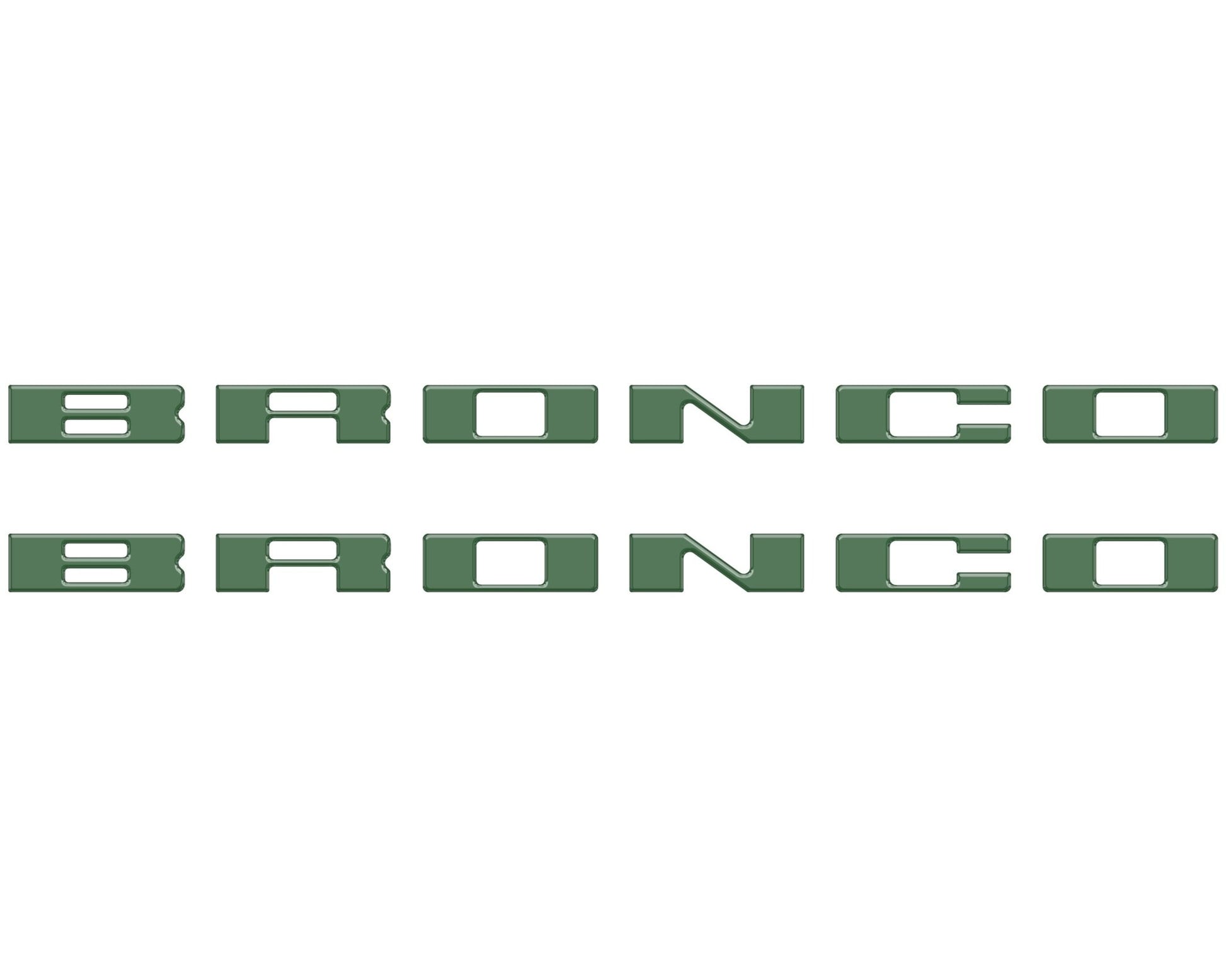 Bronco Running Board Letter Inserts/Overlays Fits 2021 - 2026 Ford Bronco - Speedlogix