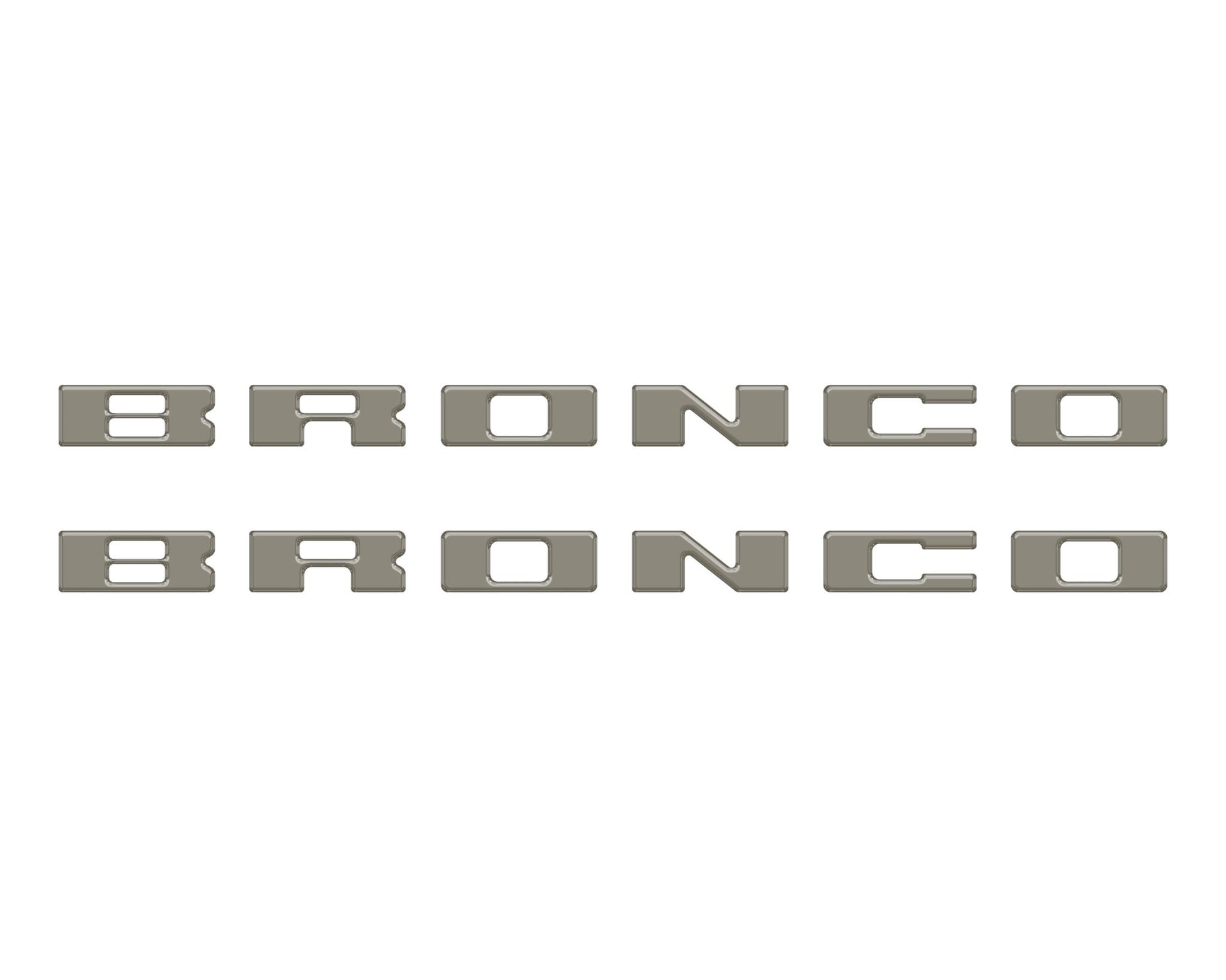 Bronco Running Board Letter Inserts/Overlays Fits 2021 - 2026 Ford Bronco - Speedlogix