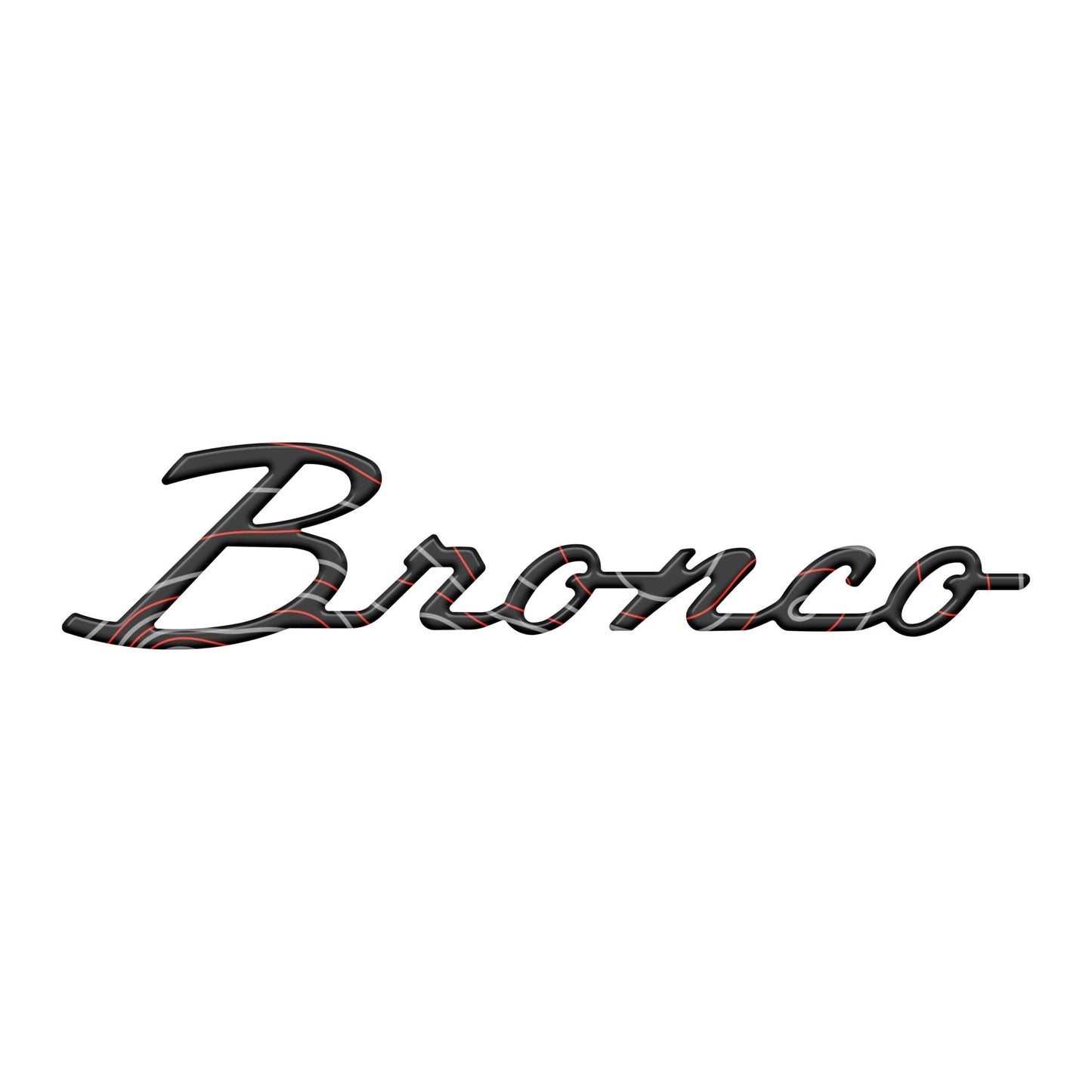 Bronco Script Badge Fits 2021 - 2026 Ford Bronco - Speedlogix