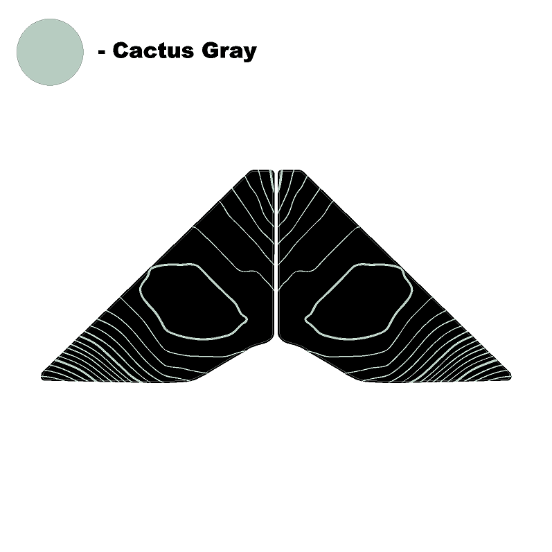 Topo Front Window Triangle Overlay (Printed Series) - 2021+ Bronco 4 Door