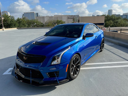 Cadillac ATS - V Carbon Fiber Front Wind Splitter 2016 - 2019 (with Carbon Package) - Speedlogix