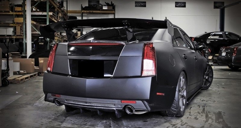 Cadillac CTS - V Sedan GTC - 500 Carbon Fiber Adjustable Wing 2008 - 2015 - Speedlogix