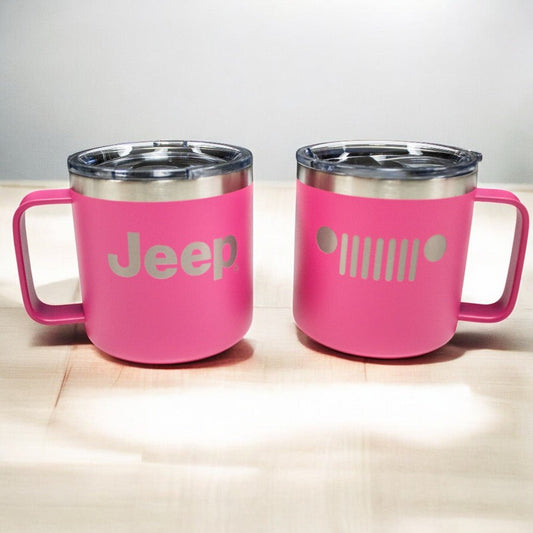 Camper Mug - Jeep Insulated - Pink - Speedlogix