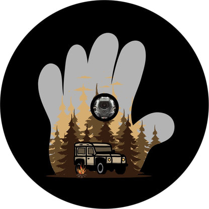 Camping by the Fire + Jeep Wave Bronco Spare Tire Cover - Speedlogix