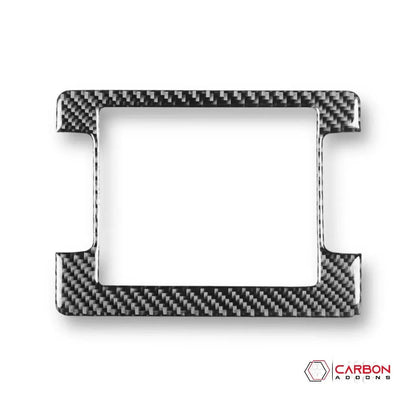 Carbon Fiber Infotainment Radio Screen Trim Overlay for Dodge Challenger 2015