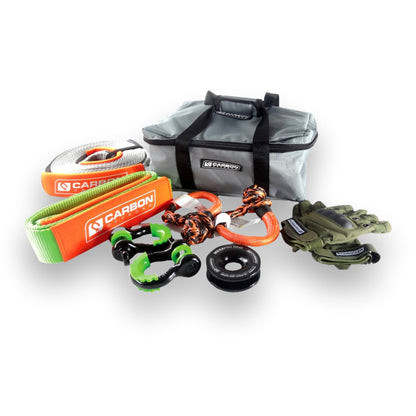 Carbon Offroad Essential Snatch and Winch 4x4 Recovery Kit - Speedlogix