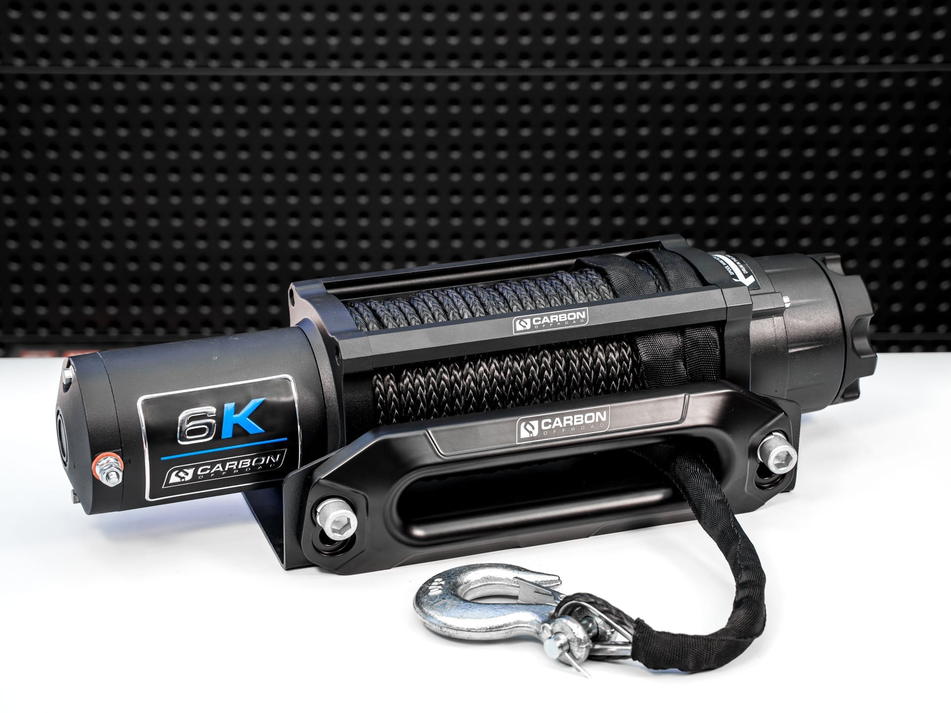 Carbon Offroad Long Drum 6000lb ATV/Small 4X4 Winch - Speedlogix