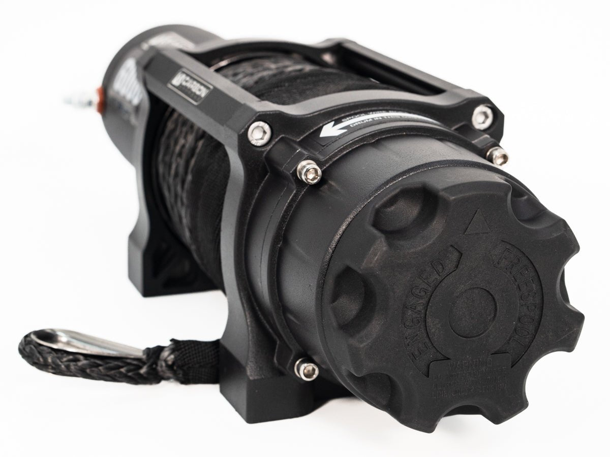 Carbon Offroad Long Drum 6000lb ATV/Small 4X4 Winch - Speedlogix