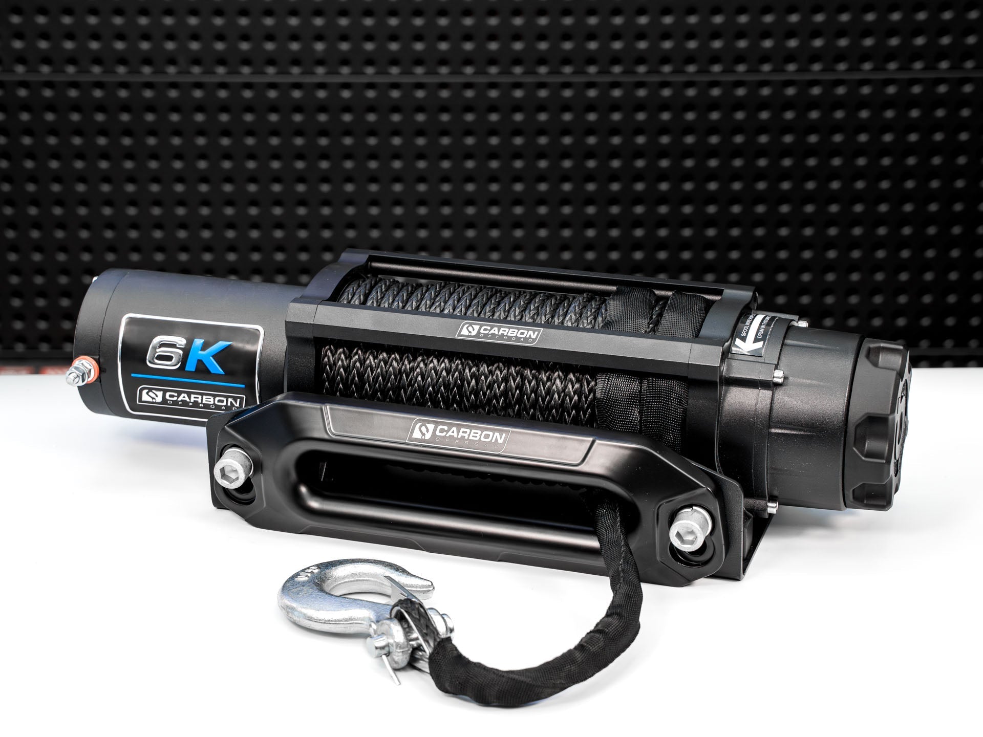 Carbon Offroad Long Drum 6000lb ATV/Small 4X4 Winch - Speedlogix
