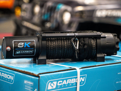Carbon Offroad Long Drum 6000lb ATV/Small 4X4 Winch - Speedlogix
