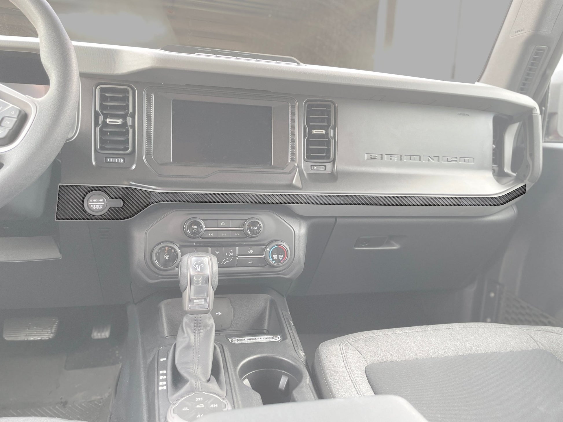 Center Dash Accent Overlays Fits 2021 - 2026 Ford Bronco - Speedlogix