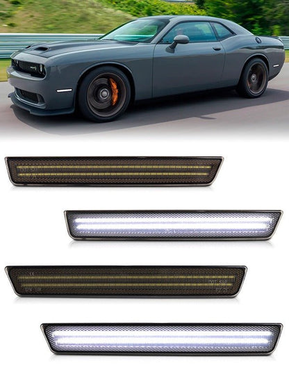 CHALLENGER 15 - 23 FRONT/REAR SMOKED LED SIDE MARKERS - Speedlogix