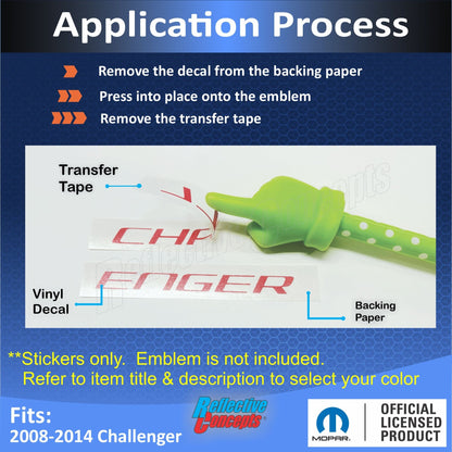 CHALLENGER Grille Emblem Overlay Decal - 2008 - 2014 Challenger - Speedlogix