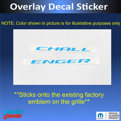 CHALLENGER Grille Emblem Overlay Decal - 2015 - 2023 Challenger - Speedlogix