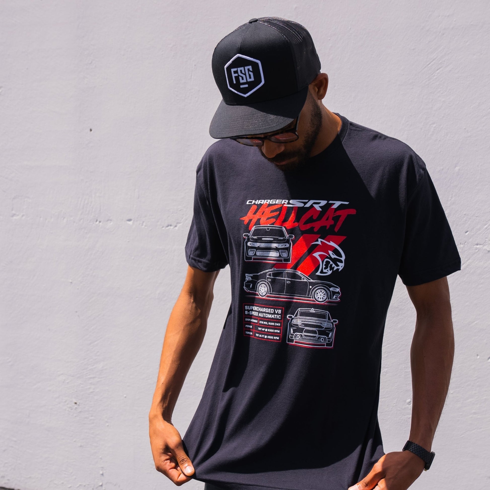 Charger Blueprint T-Shirt - Speedlogix