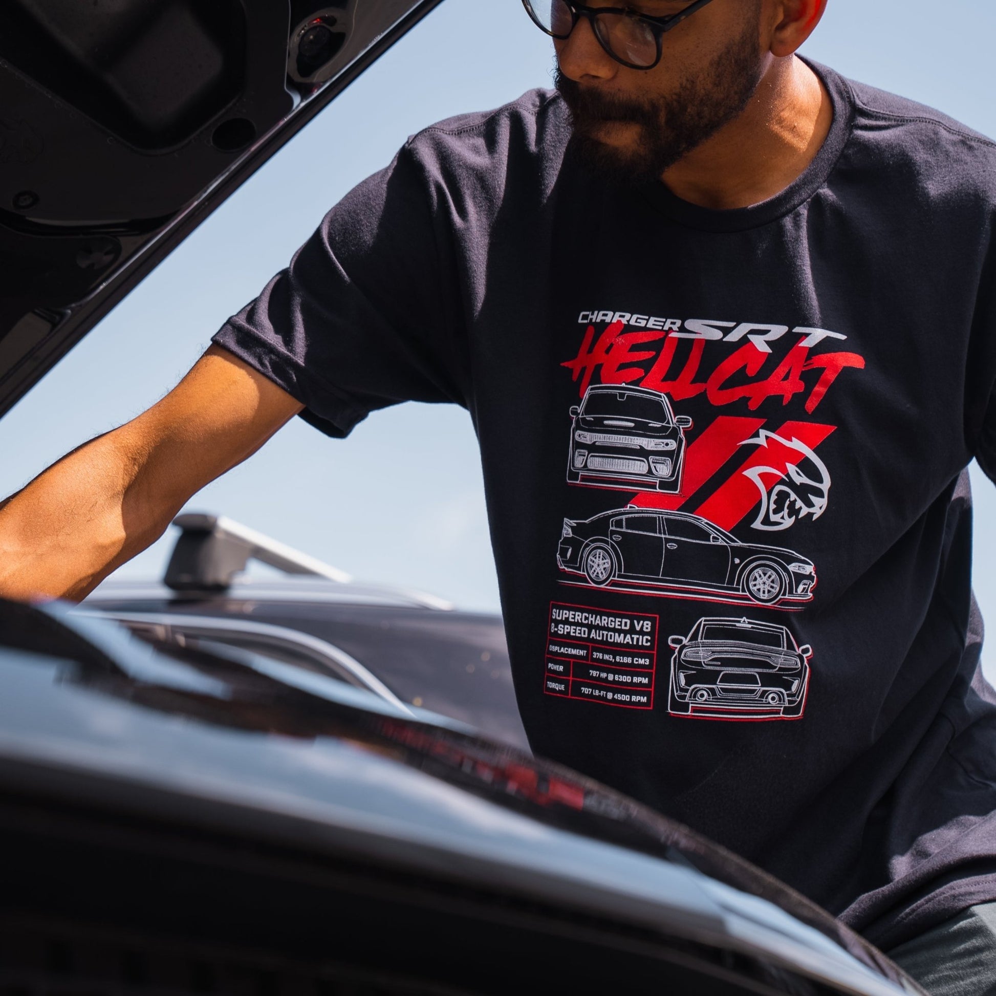 Charger Blueprint T-Shirt - Speedlogix