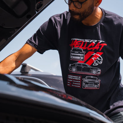 Charger Blueprint T-Shirt - Speedlogix