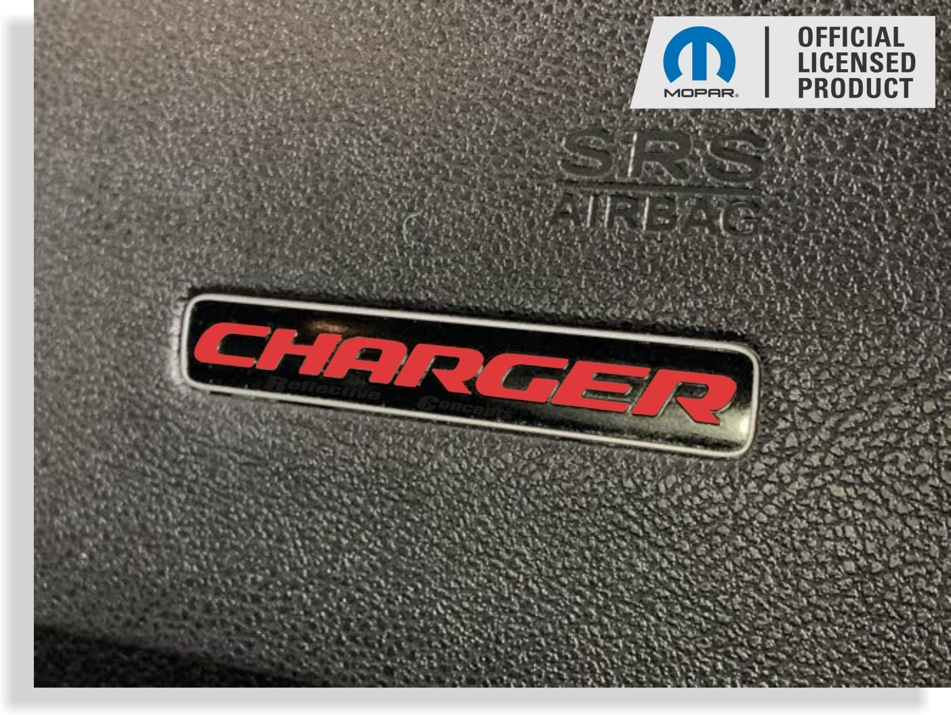 CHARGER Dash Plaque Emblem Lettering Overlay Decal - 15 - 23 Charger - Speedlogix