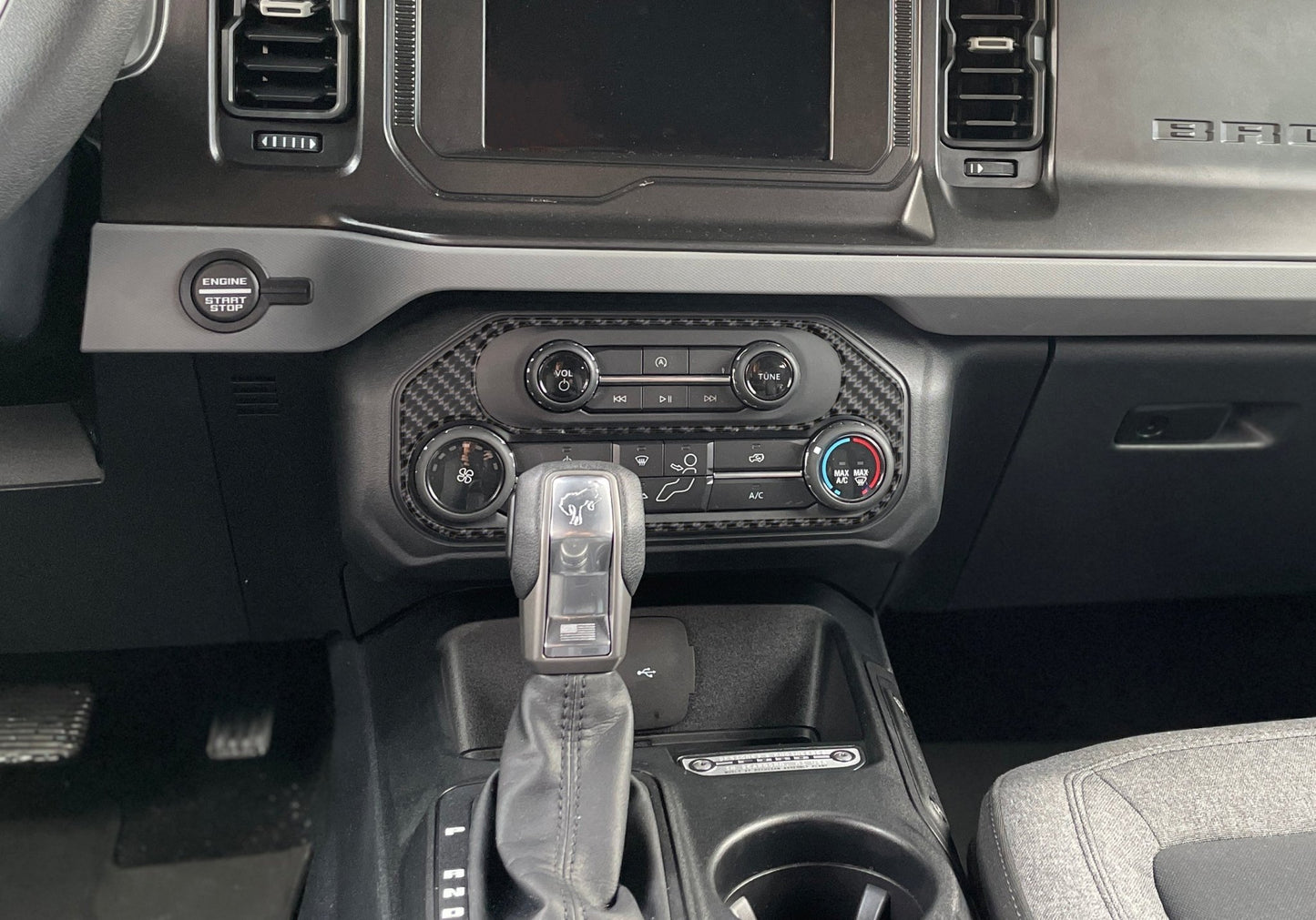 Climate Control Accent Overlay Fits 2021 - 2026 Ford Bronco - Speedlogix