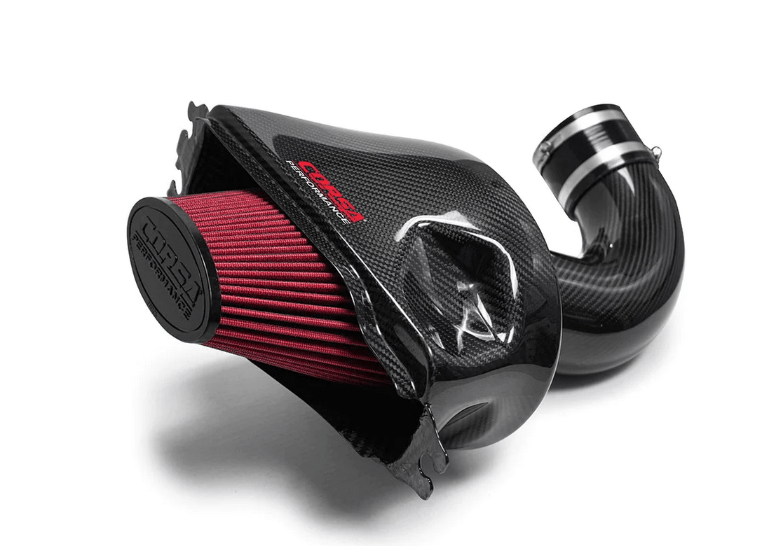 Corsa Black Carbon Fiber Cold Air Intake, DryTech Filter 2014 - 2019 Corvette - Speedlogix