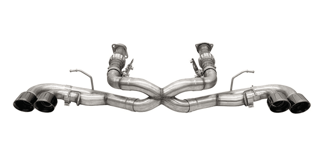 Corsa Cat - Back Exhaust, Black Tips, Without Factory NPP 2020 - 2023 Corvette - Speedlogix
