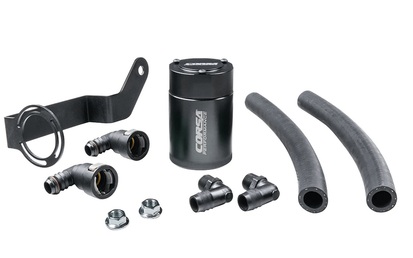 Corsa Catch Can, Black 2015 - 2023 Challenger/Charger/Durango/TrackHawk 6.2L - Speedlogix