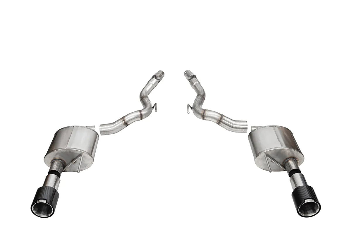 Corsa Sport 3" Polished Axle - back 2024 5.0 Mustang GT Convertible w/o Valves - Speedlogix