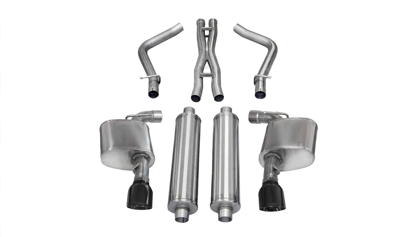 Corsa Sport Cat - Back Exhaust, Black Tips 2012 - 2014 Charger 392/6.4L - Speedlogix