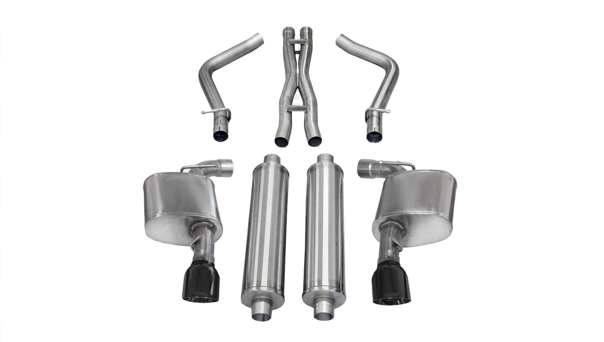 Corsa Sport Cat - Back Exhaust, Black Tips 2012 - 2014 Charger 392/6.4L - Speedlogix
